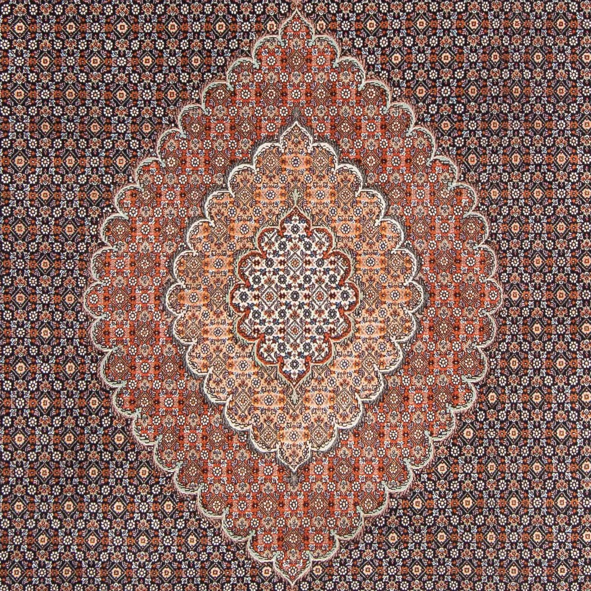 Tapis persan - Tabriz - 305 x 205 cm - bleu foncé