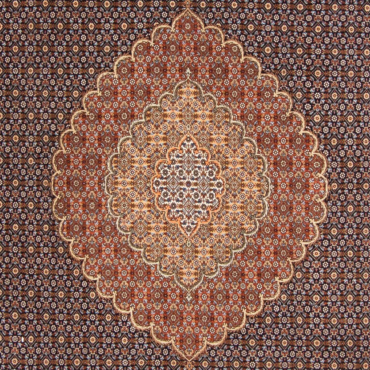 Tapis persan - Tabriz - 297 x 205 cm - bleu foncé