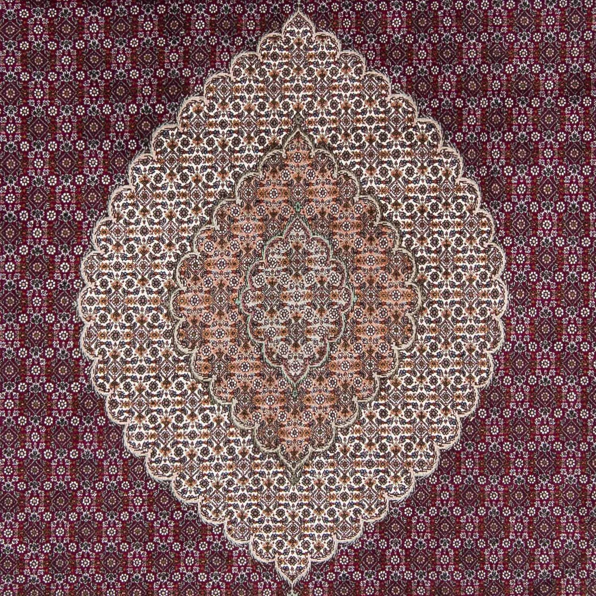 Tapis persan - Tabriz - 303 x 204 cm - rouge foncé
