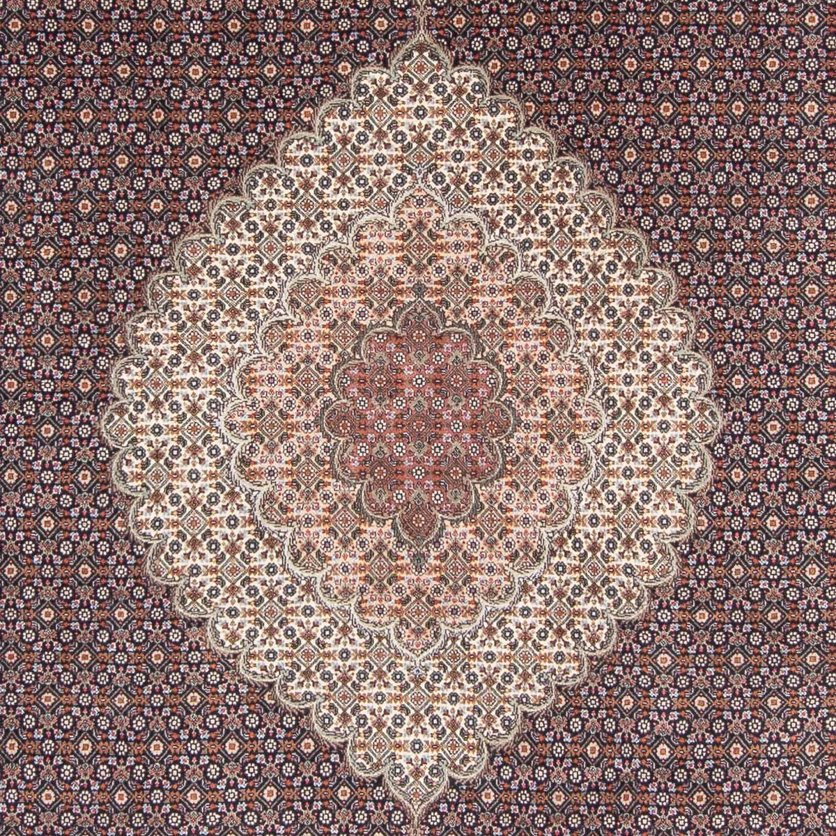 Tapis persan - Tabriz - 300 x 202 cm - bleu foncé