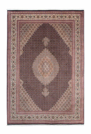 Tapis persan - Tabriz - 307 x 206 cm - bleu foncé