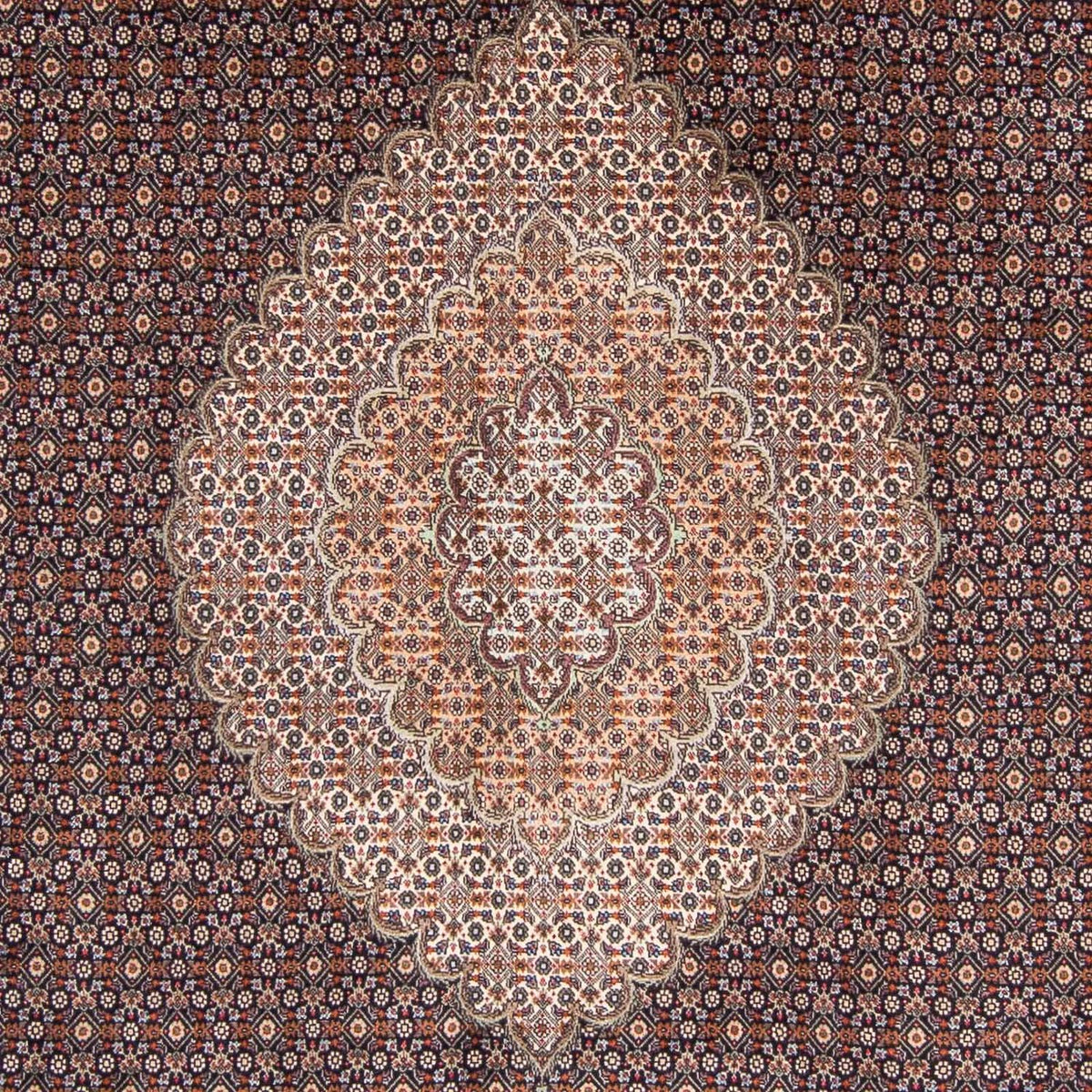 Tapis persan - Tabriz - 307 x 206 cm - bleu foncé