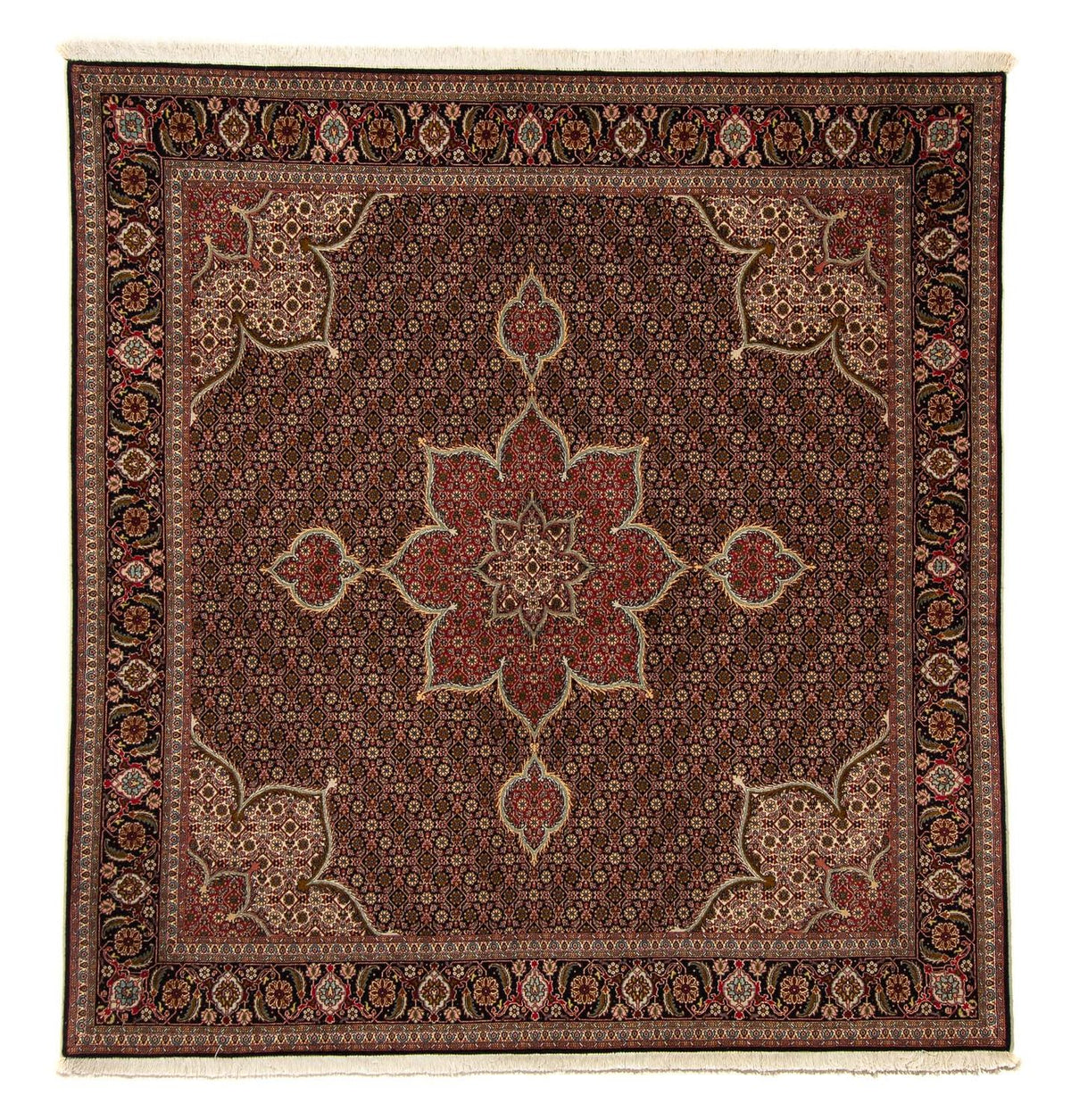 Tapis persan - Tabriz carré - 211 x 204 cm - multicolore