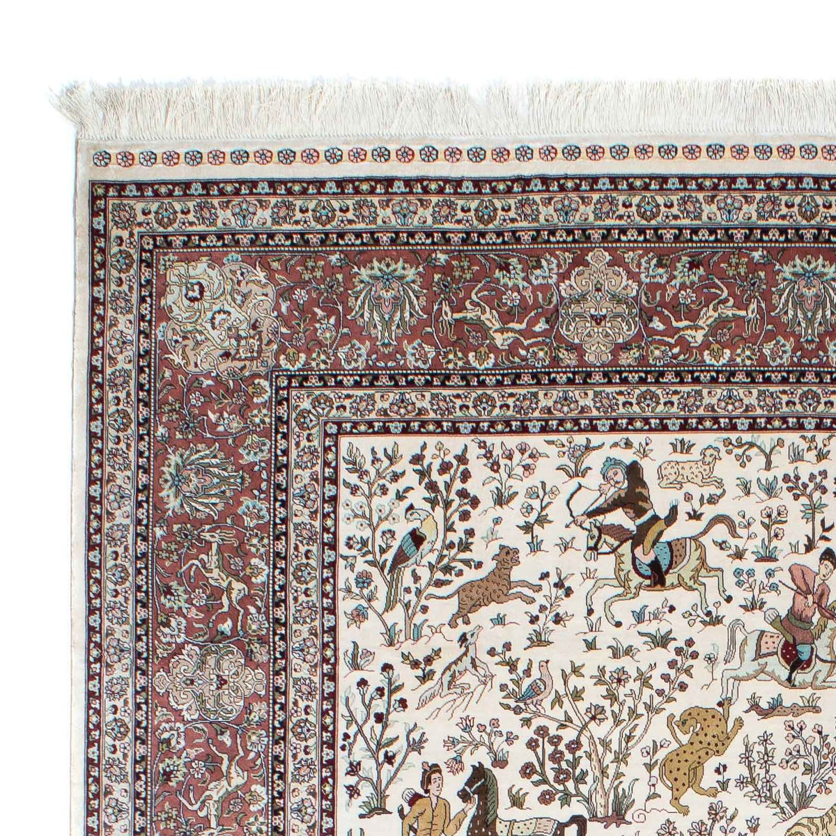 Tapis oriental - Hereke - 244 x 169 cm - beige