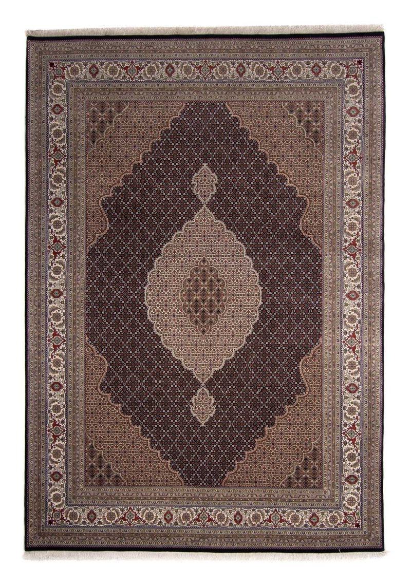Tapis persan - Tabriz - 344 x 241 cm - bleu foncé