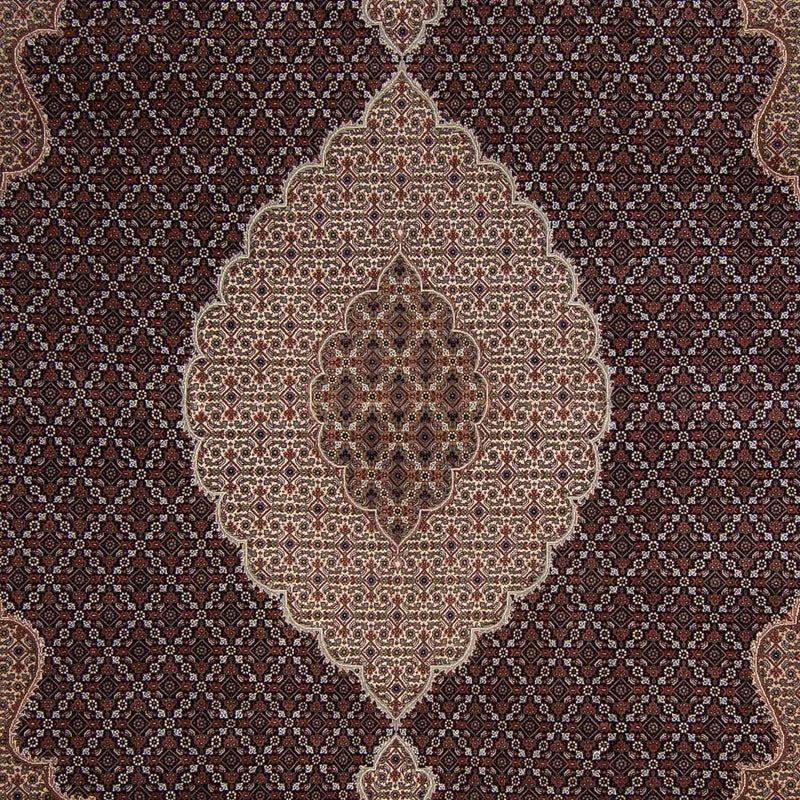 Tapis persan - Tabriz - 344 x 241 cm - bleu foncé