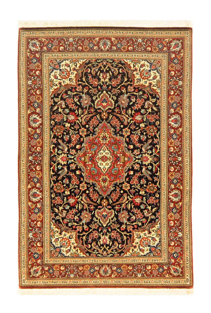 Tapis persan - Ghom - 152 x 102 cm - noir