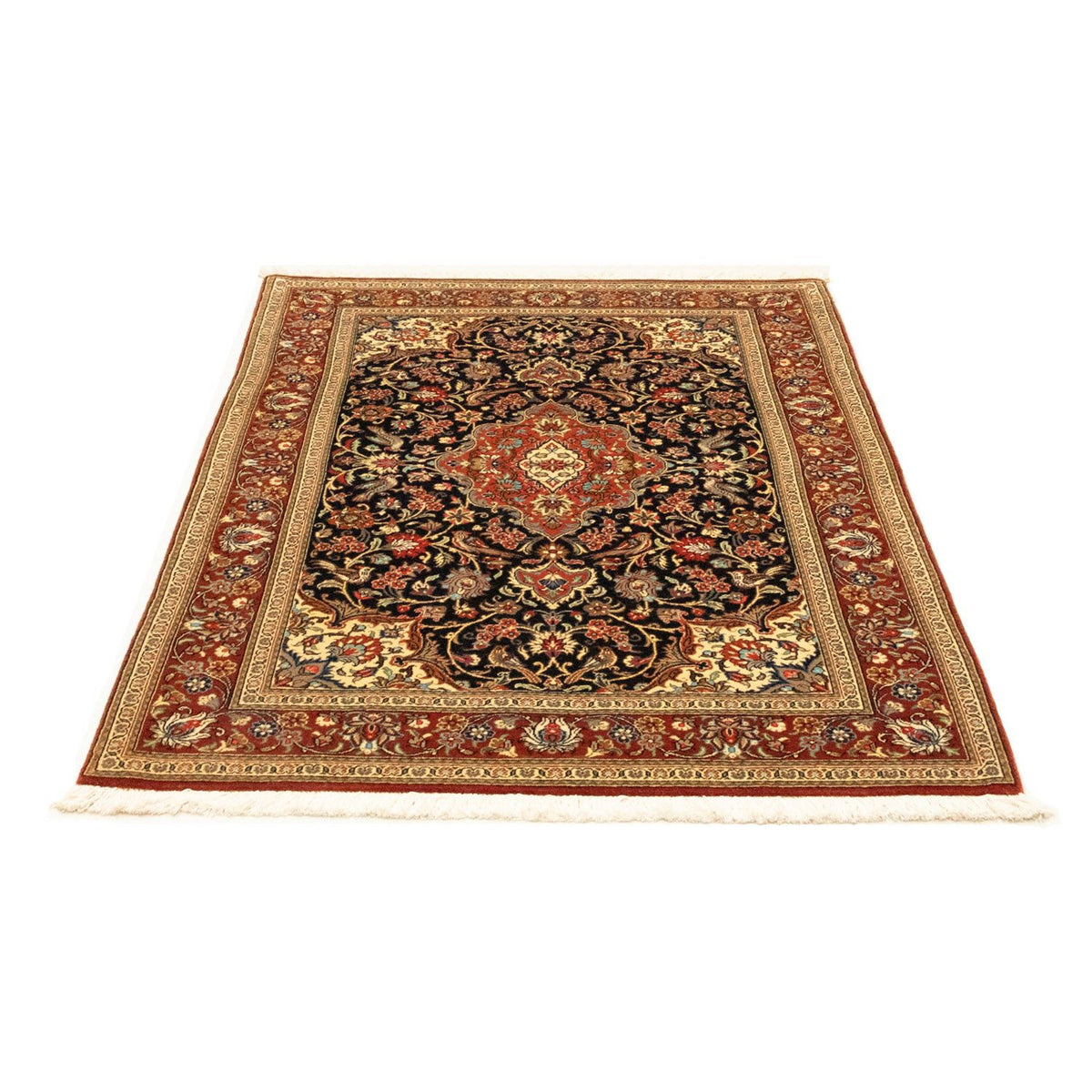 Tapis persan - Ghom - 152 x 102 cm - noir