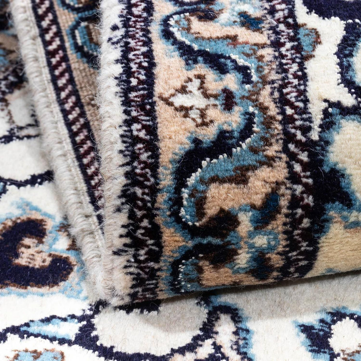 Tapis persan - Nain - 139 x 70 cm - beige