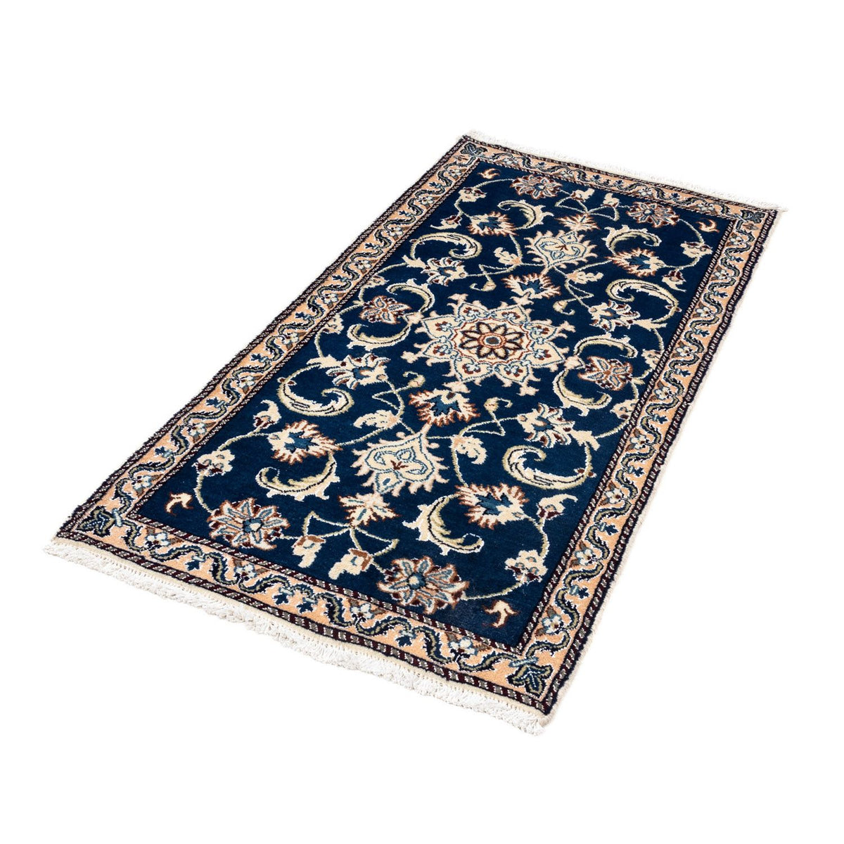 Tapis persan - Nain - 134 x 68 cm - bleu