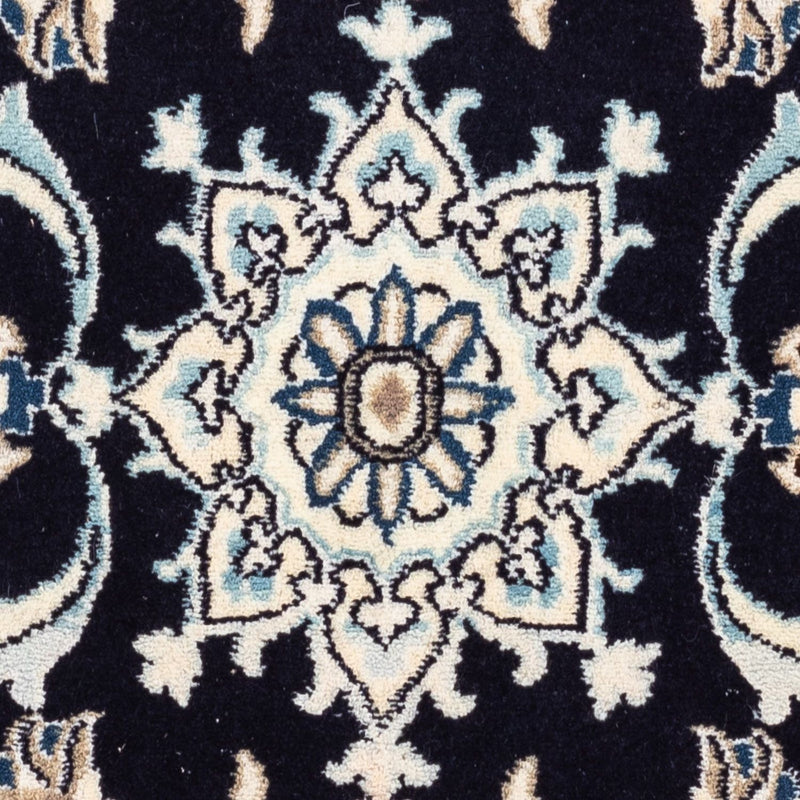 Tapis persan - Nain - 139 x 66 cm - bleu foncé