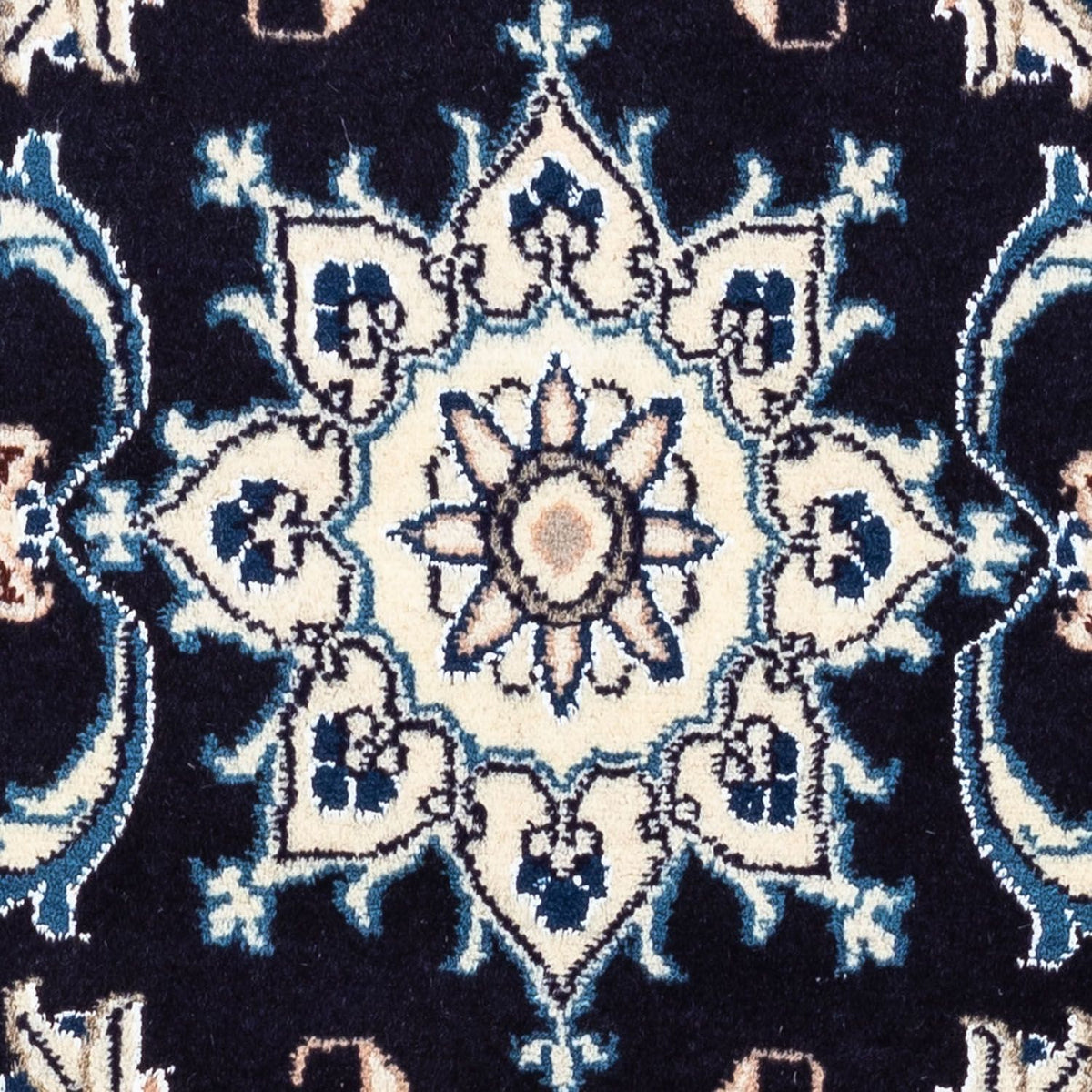 Tapis persan - Nain - 143 x 70 cm - bleu foncé