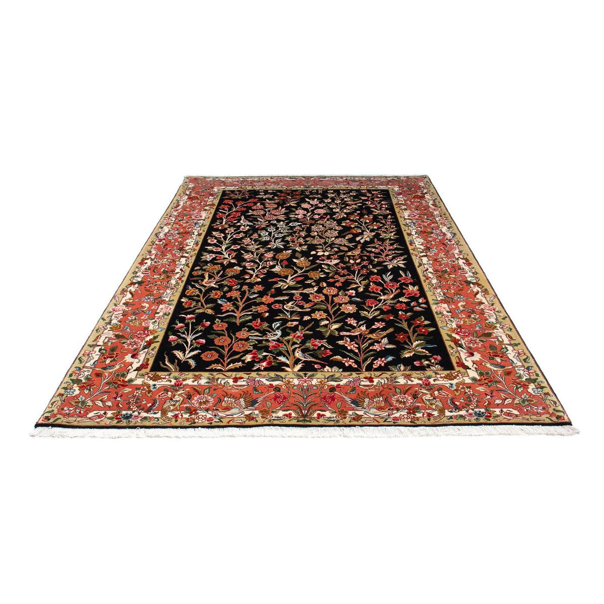 Tapis persan - Tabriz - Royal - 268 x 175 cm - bleu foncé