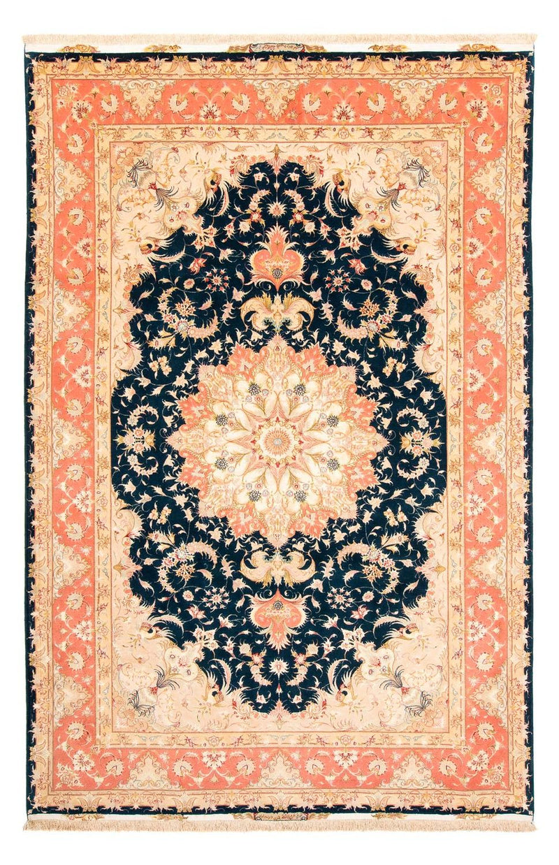 Tapis persan - Tabriz - Royal - 308 x 200 cm - bleu foncé