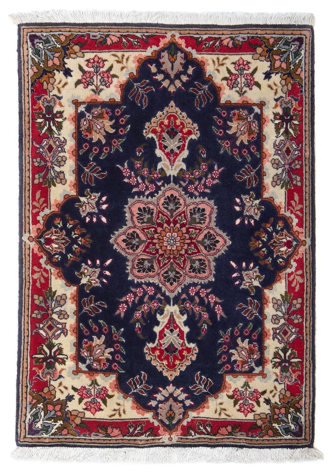Tapis persan - Tabriz - Royal - 92 x 62 cm - bleu foncé