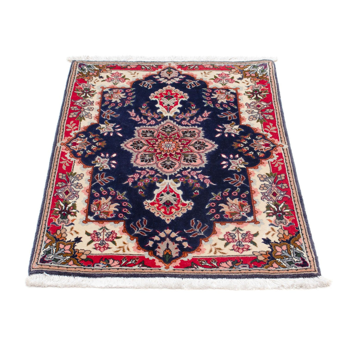 Tapis persan - Tabriz - Royal - 92 x 62 cm - bleu foncé