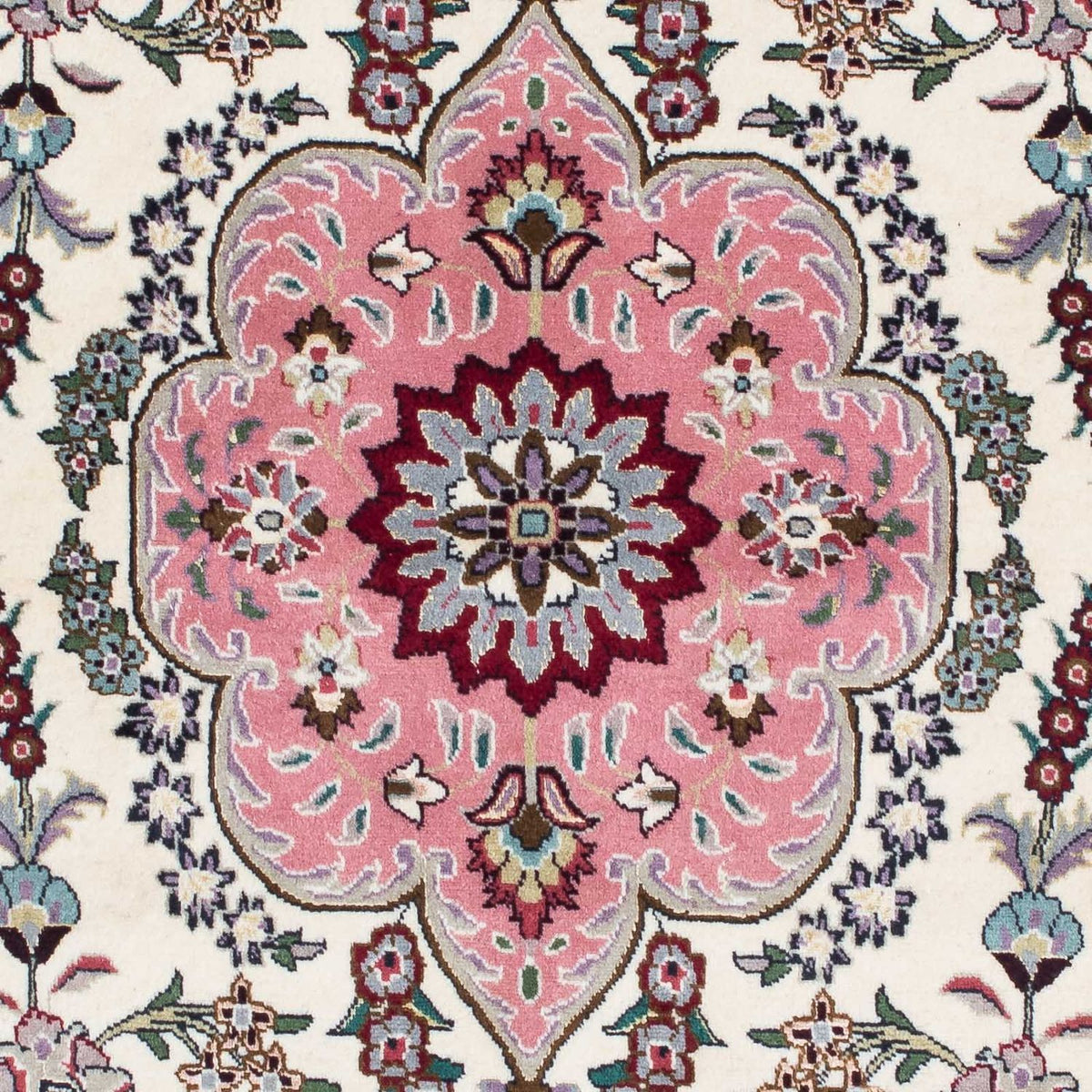 Tapis de couloir Tapis persan - Tabriz - Royal - 202 x 82 cm - beige