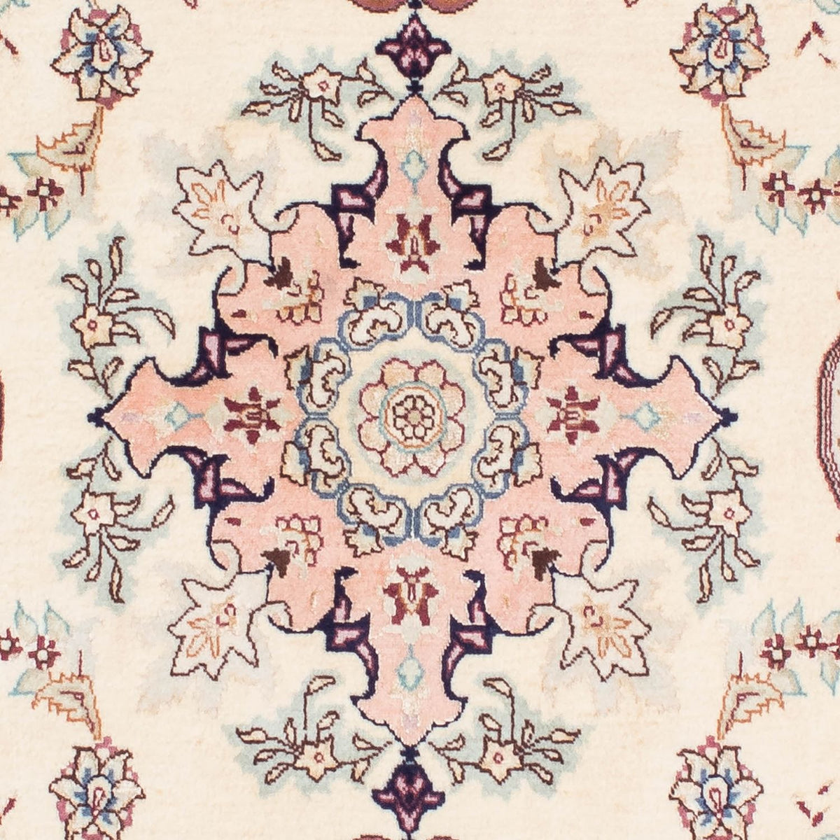 Tapis de couloir Tapis persan - Tabriz - Royal - 212 x 81 cm - beige