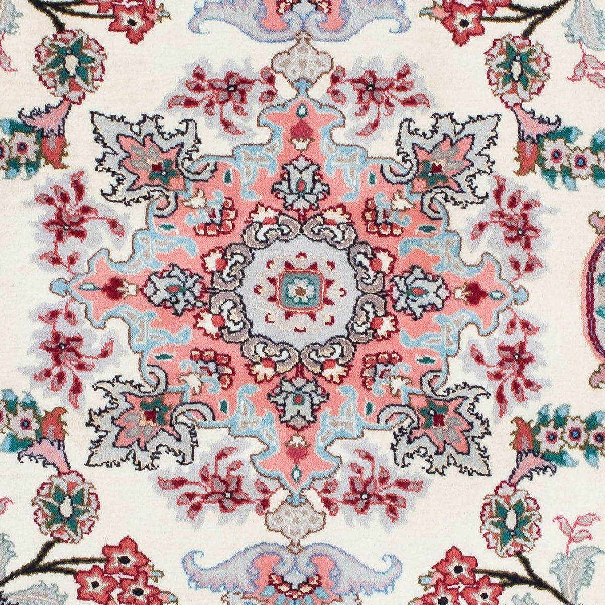 Tapis de couloir Tapis persan - Tabriz - Royal - 205 x 82 cm - beige