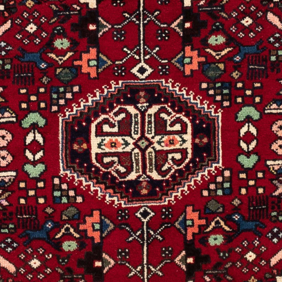 Tapis persan - Nomadic - 150 x 101 cm - rouge foncé