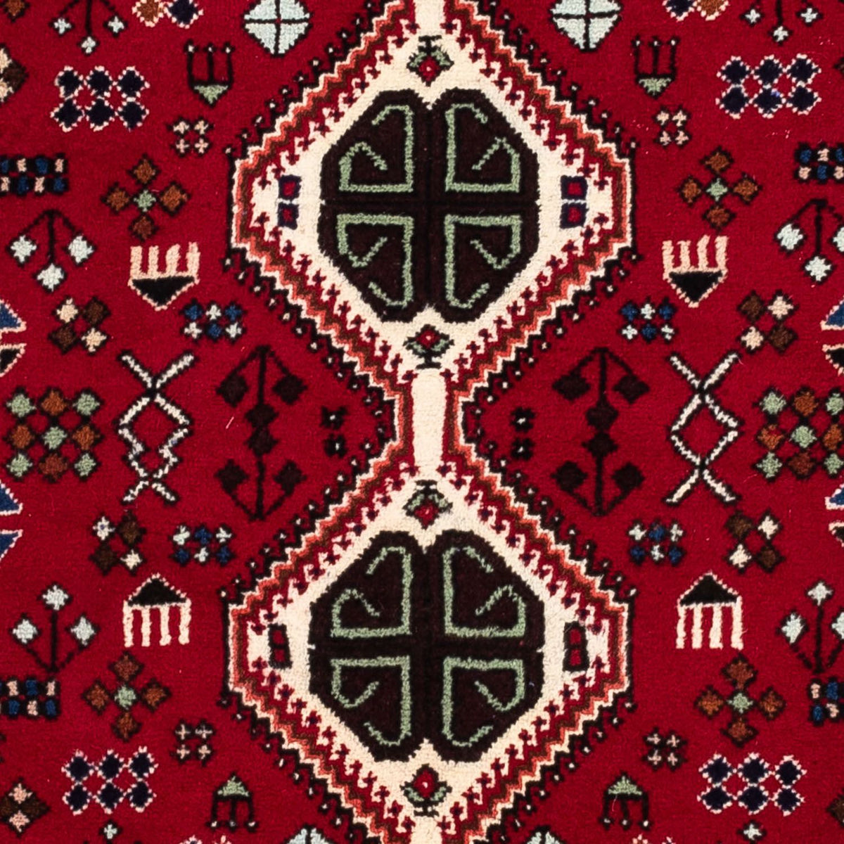 Tapis persan - Nomadic - 145 x 100 cm - rouge foncé