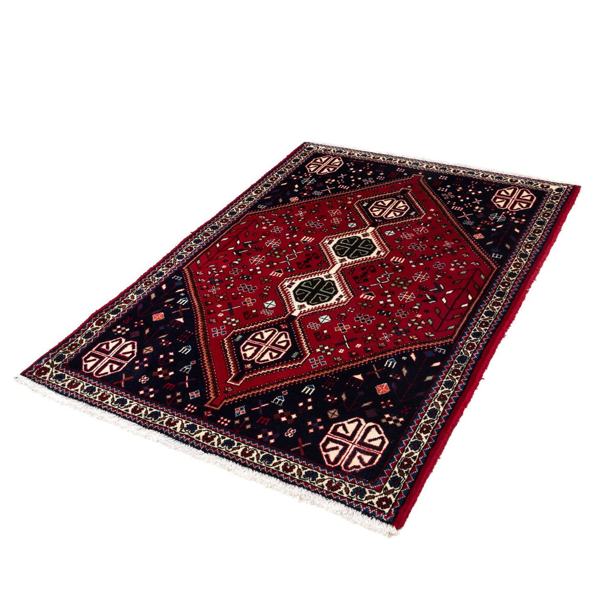 Tapis persan - Nomadic - 145 x 100 cm - rouge foncé