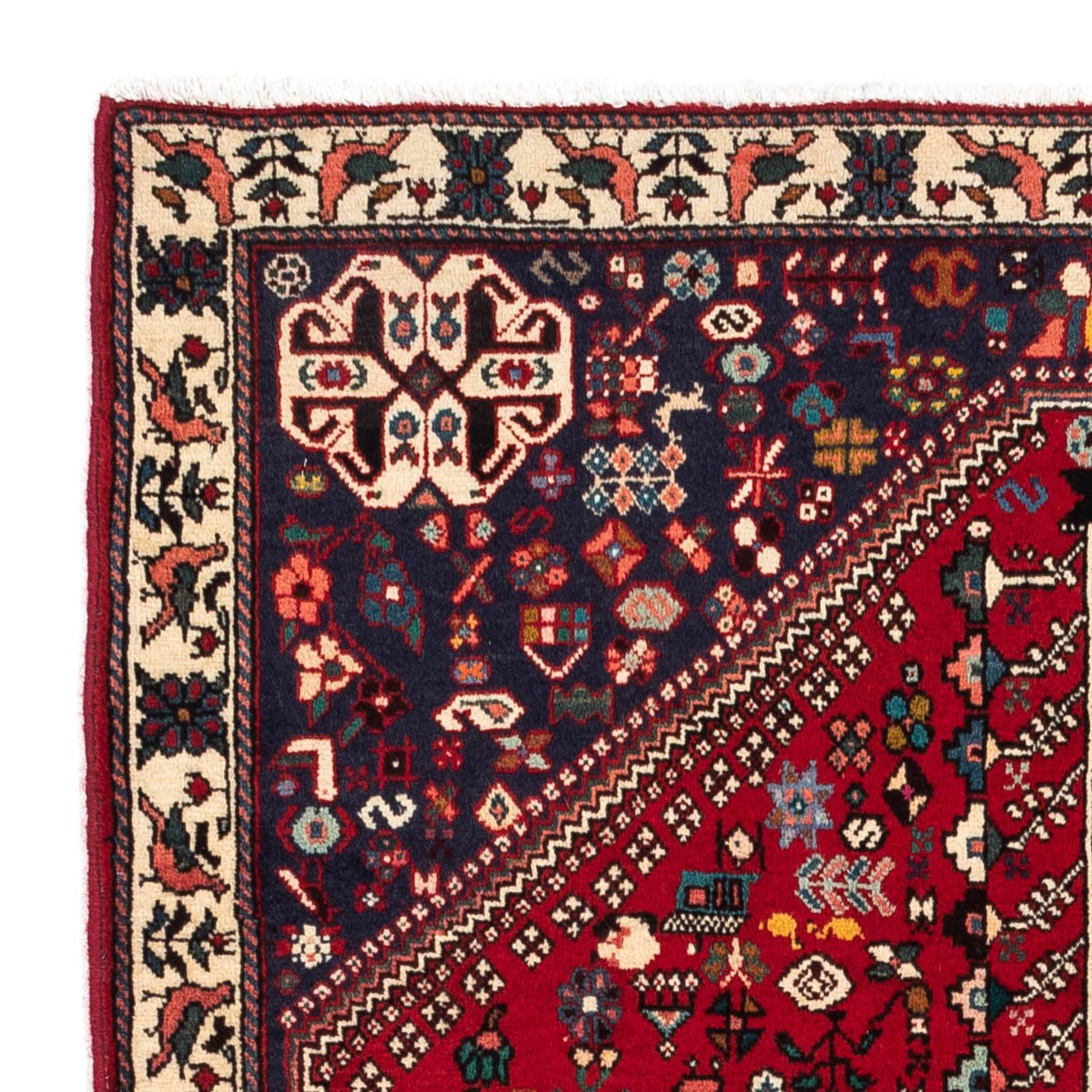 Tapis persan - Nomadic - 154 x 107 cm - rouge foncé