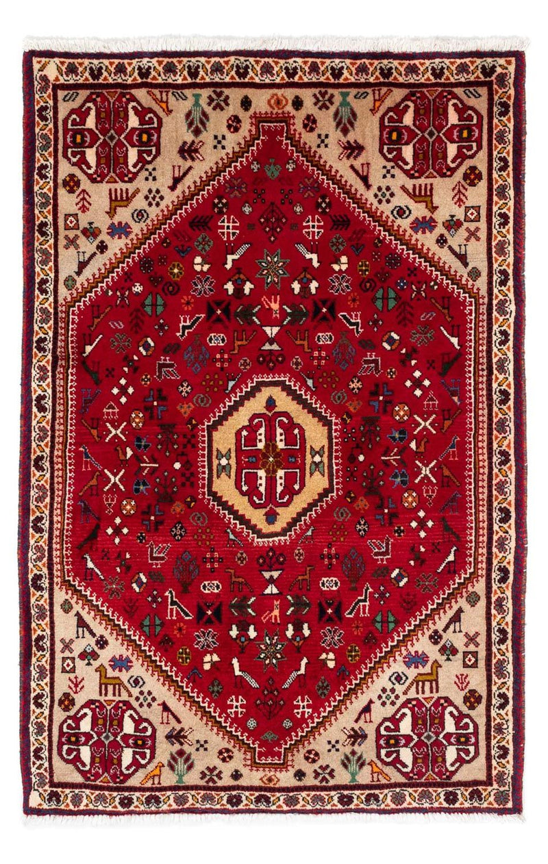 Tapis persan - Nomadic - 161 x 103 cm - rouge foncé