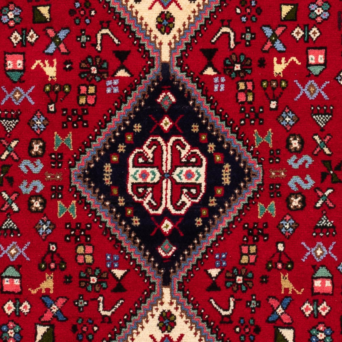 Tapis persan - Nomadic - 148 x 98 cm - rouge foncé