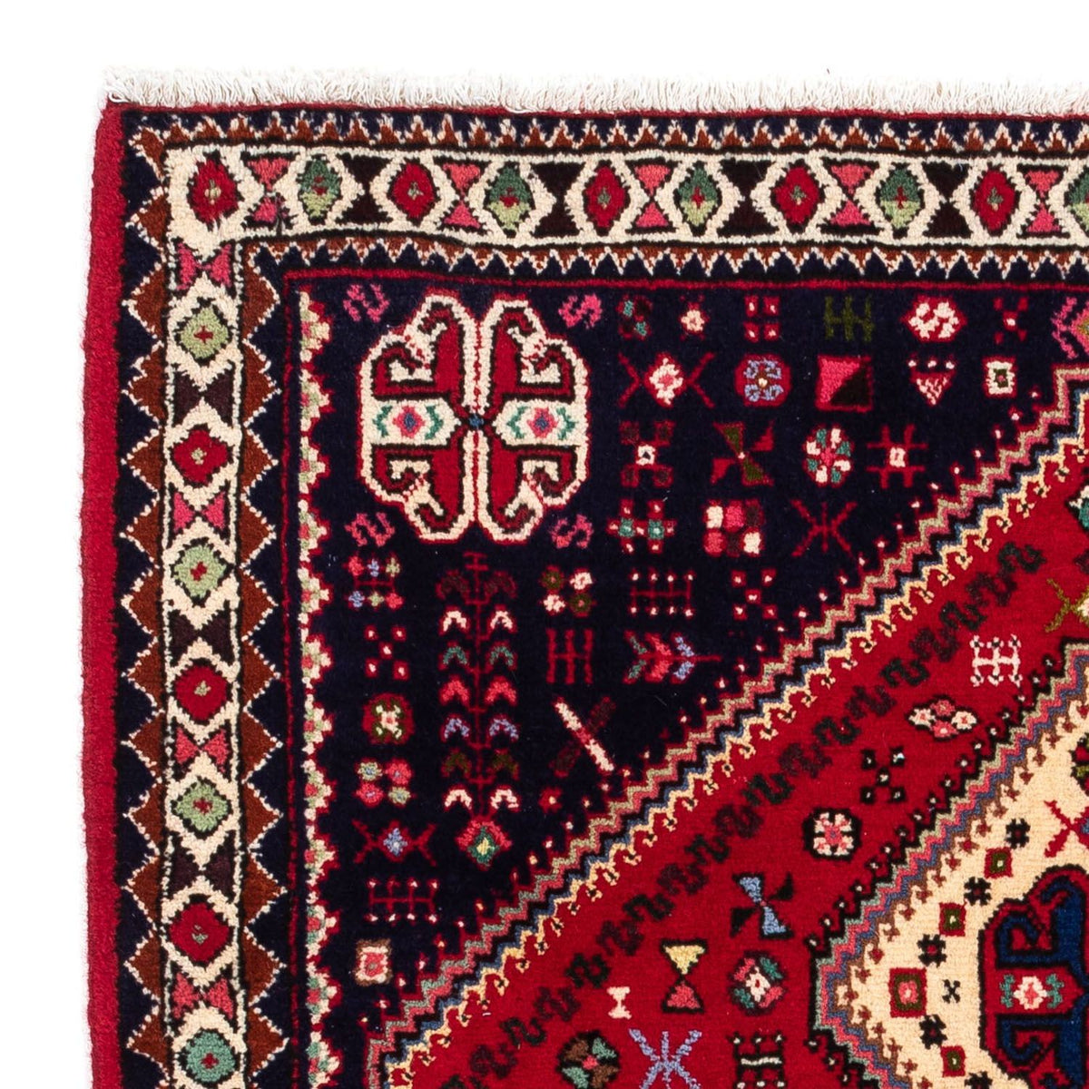 Tapis persan - Nomadic - 148 x 98 cm - rouge foncé