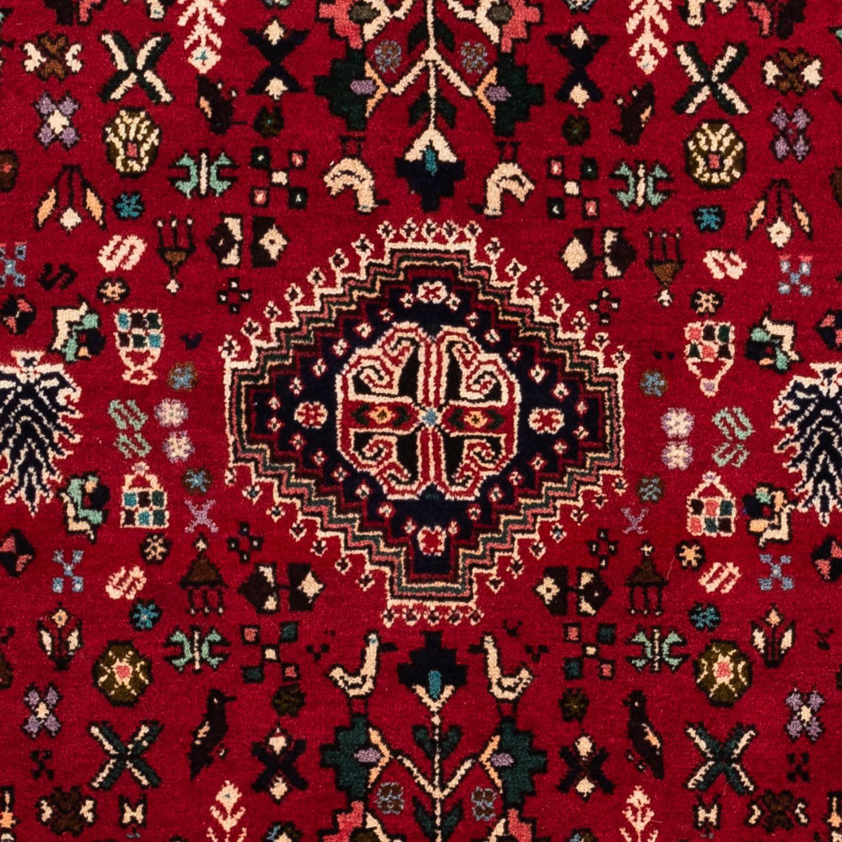 Tapis persan - Nomadic - 148 x 108 cm - rouge foncé