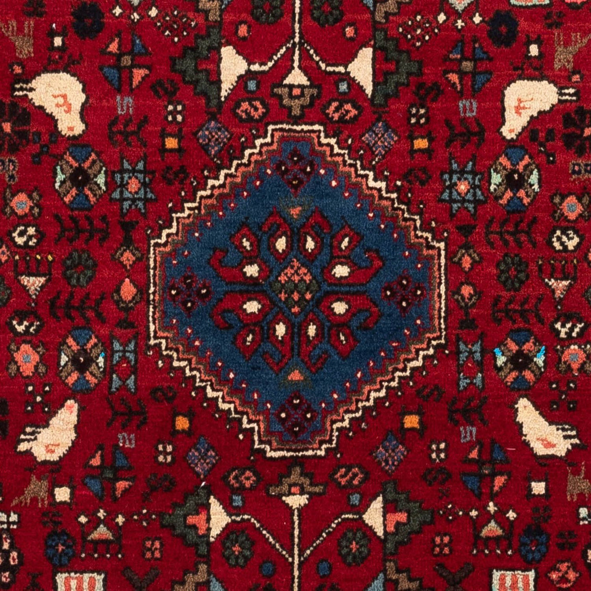 Tapis persan - Nomadic - 145 x 100 cm - rouge foncé