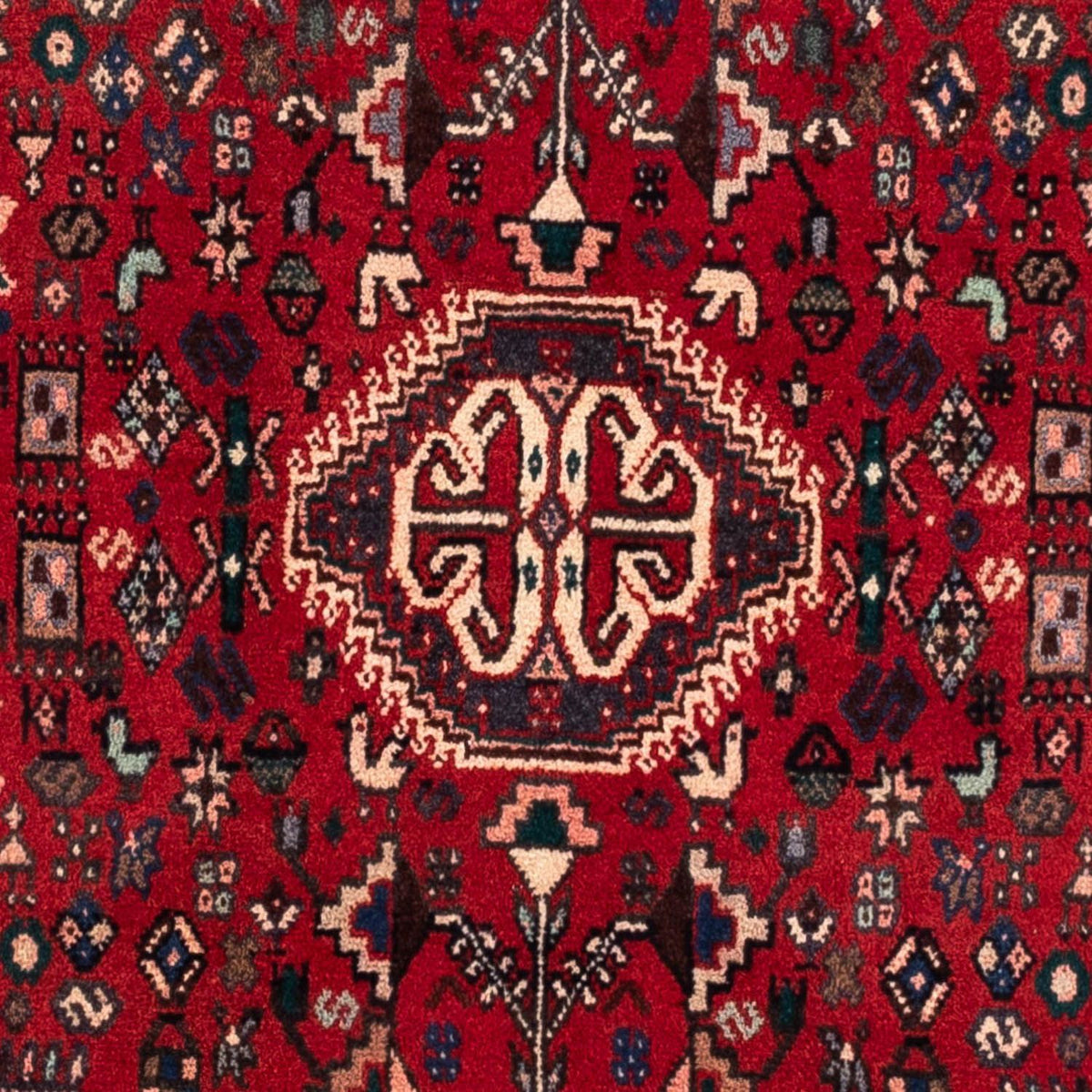 Tapis persan - Nomadic - 161 x 105 cm - rouge foncé