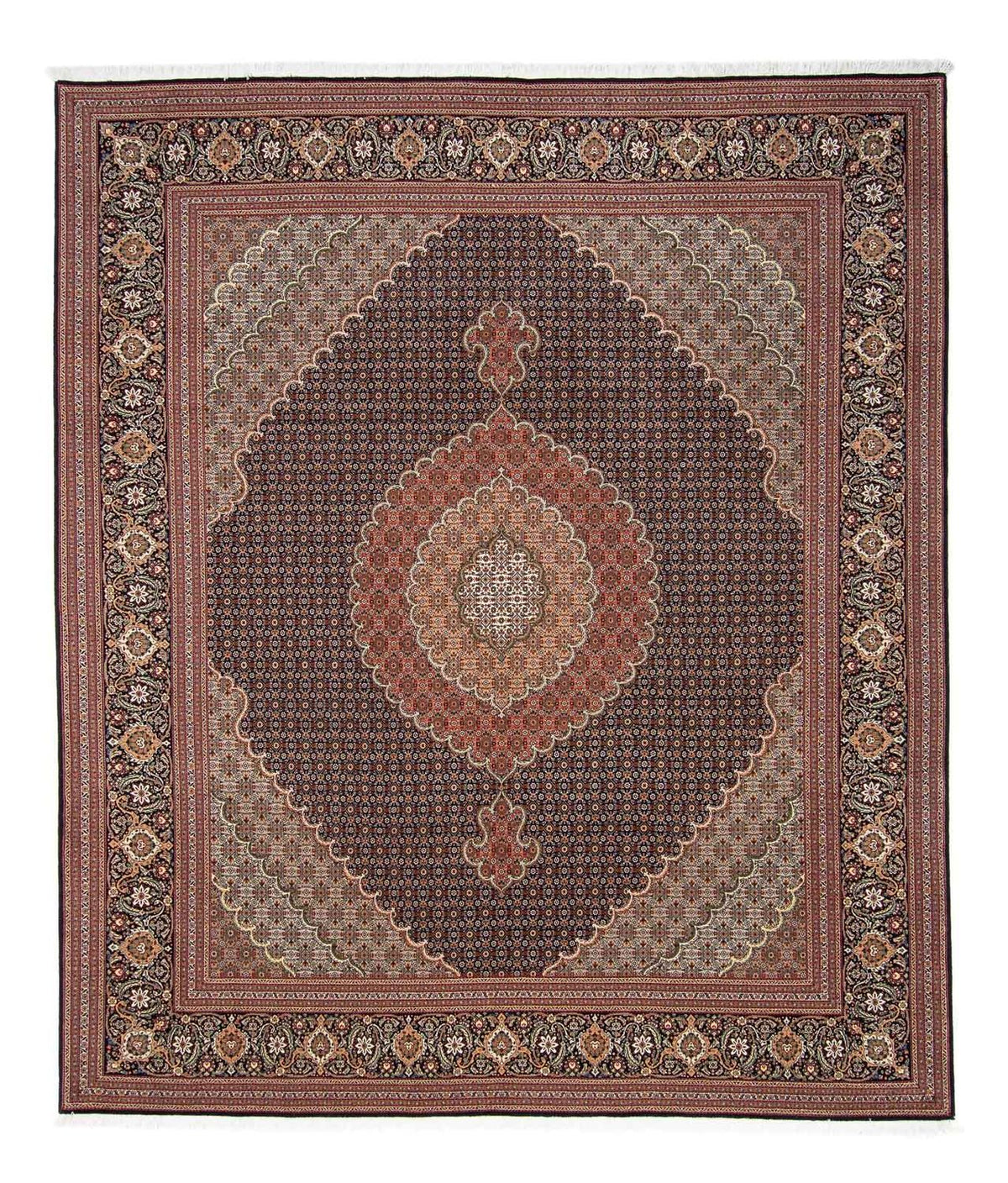 Tapis persan - Tabriz - 303 x 250 cm - marron clair