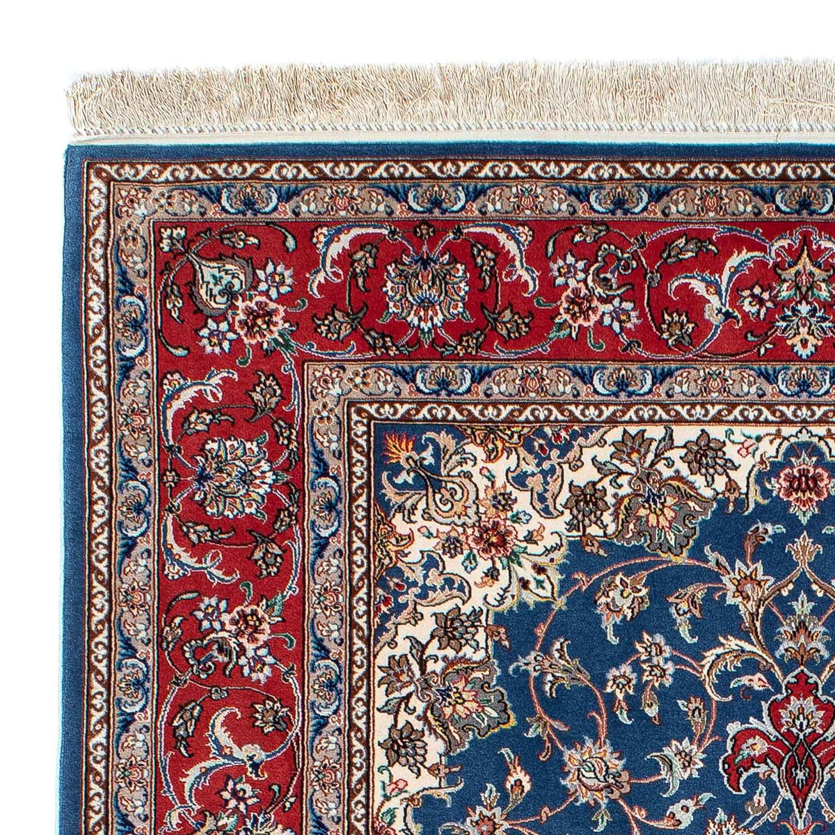 Tapis persan - Isfahan - Premium - 198 x 133 cm - bleu