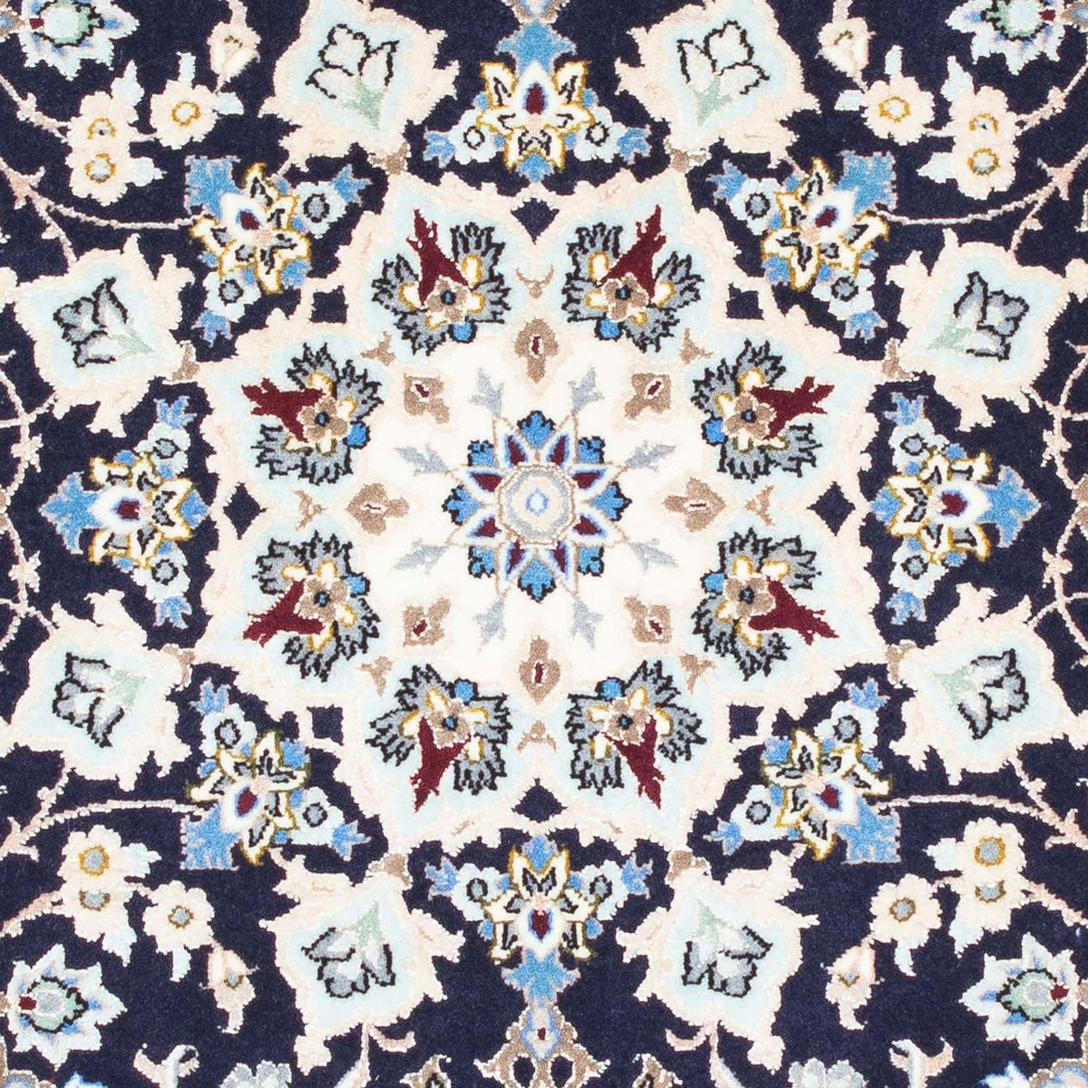 Tapis persan - Isfahan - Premium - 104 x 72 cm - bleu foncé