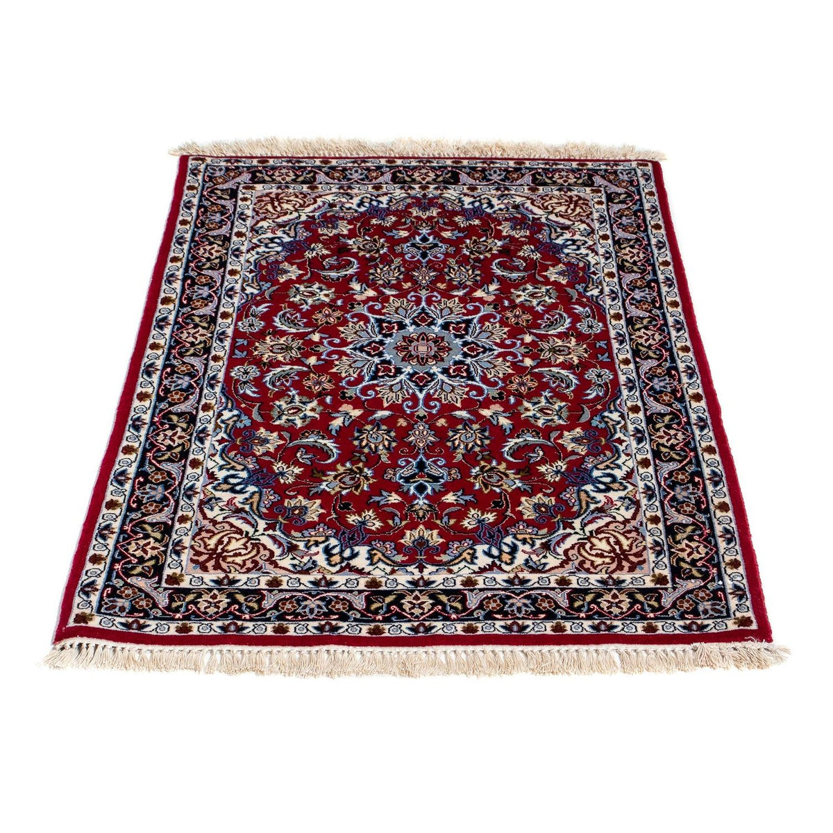 Tapis persan - Isfahan - Premium - 101 x 71 cm - rouge foncé