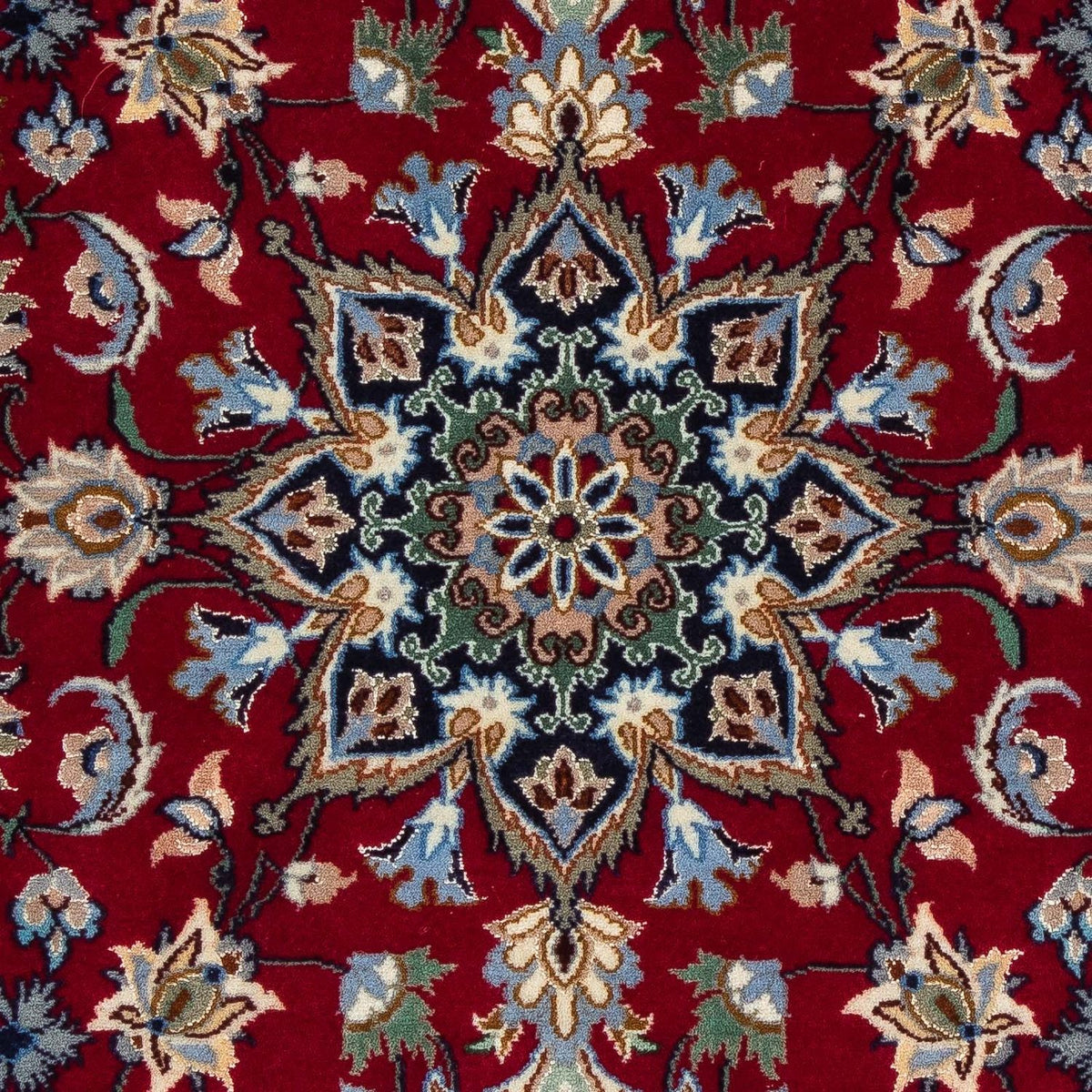 Tapis persan - Isfahan - Premium - 100 x 70 cm - rouge foncé