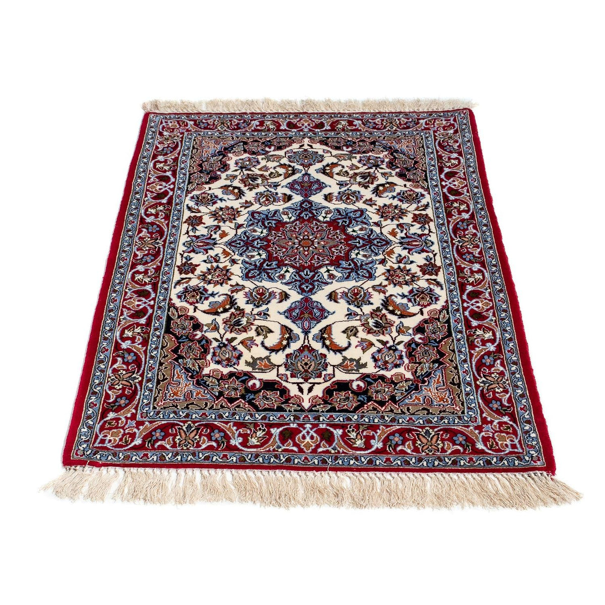 Tapis persan - Isfahan - Premium - 102 x 70 cm - rouge foncé