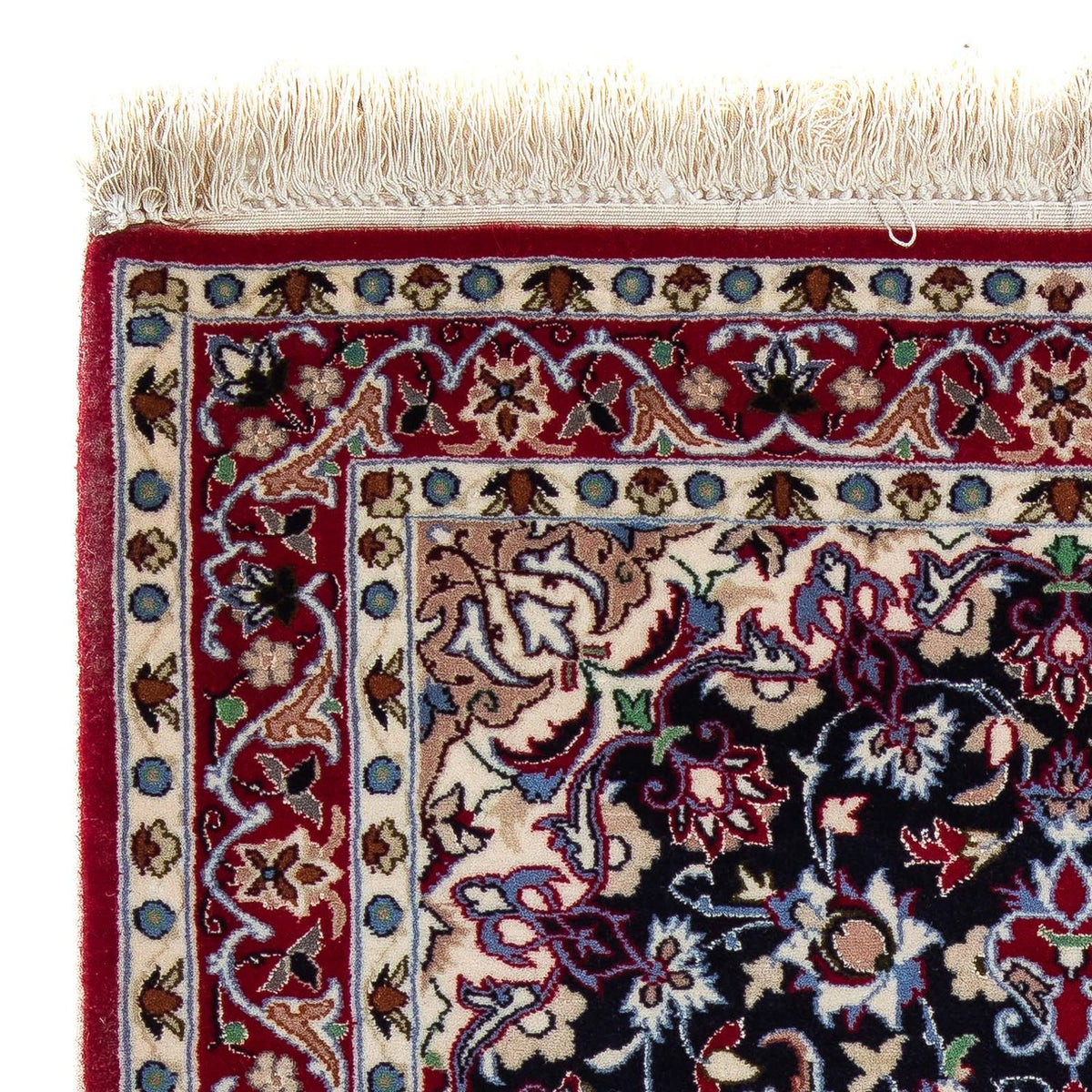 Tapis persan - Isfahan - Premium - 104 x 73 cm - rouge foncé