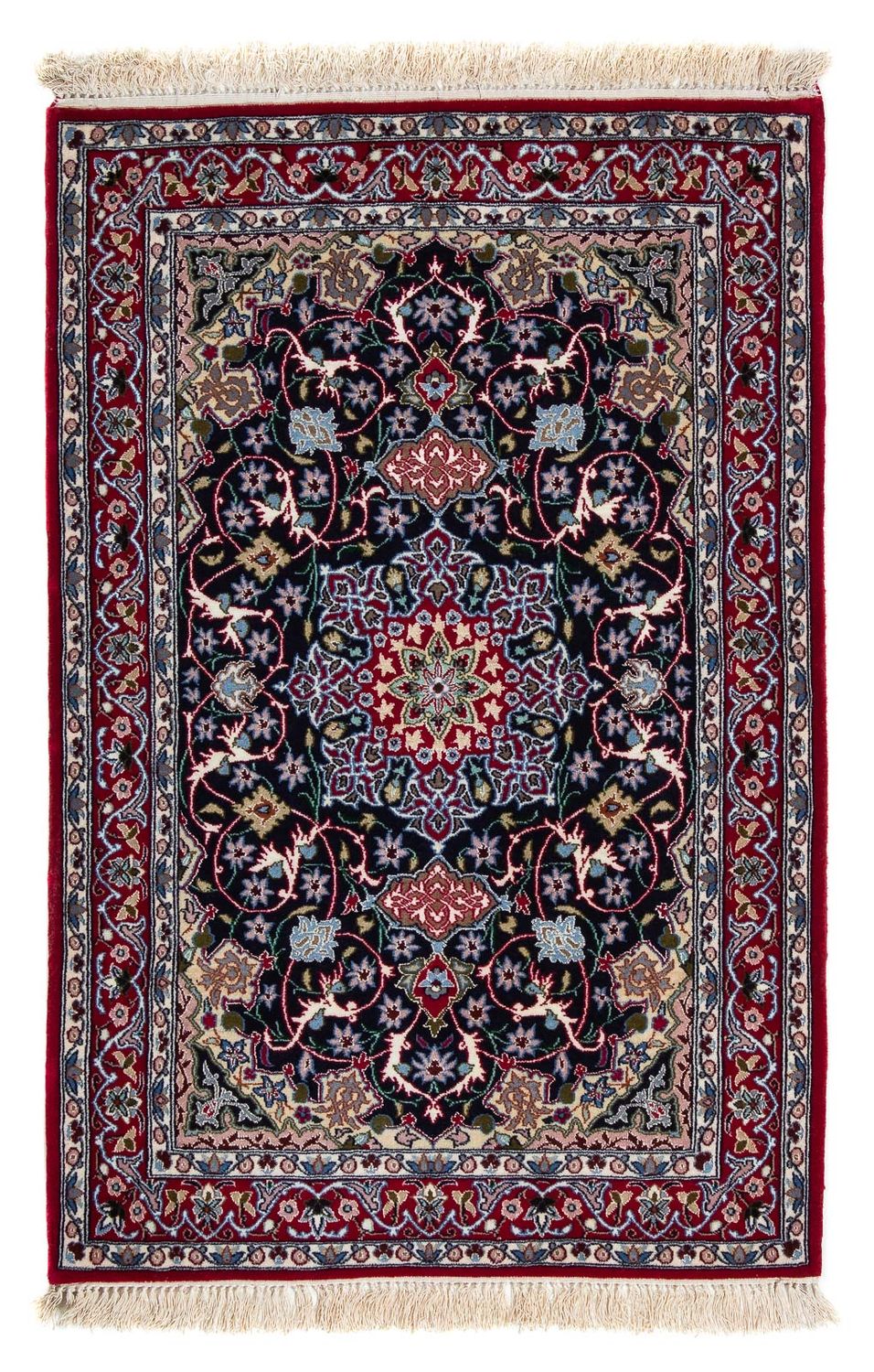 Tapis persan - Isfahan - Premium - 105 x 70 cm - rouge foncé