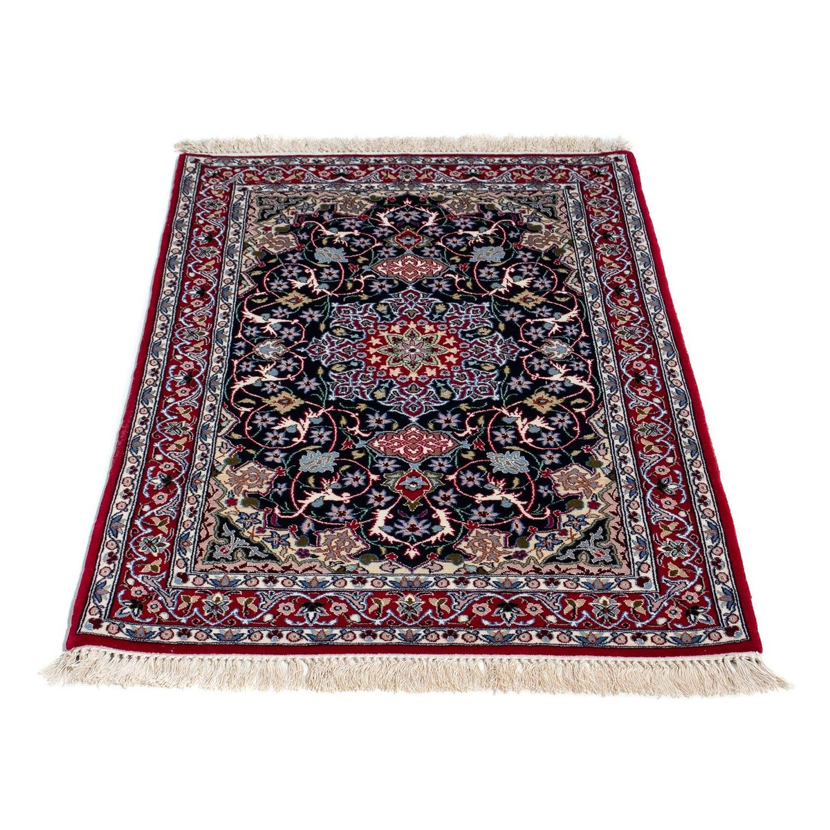 Tapis persan - Isfahan - Premium - 105 x 70 cm - rouge foncé