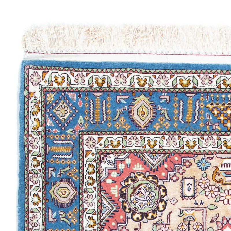 Tapis persan - Isfahan - Premium - 126 x 83 cm - bleu clair