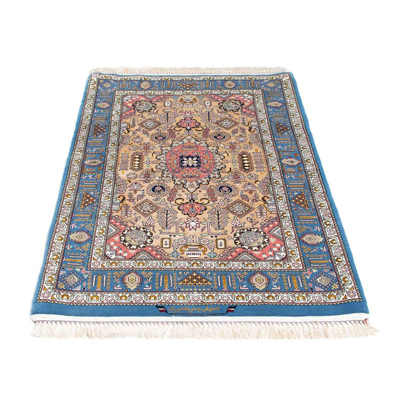 Tapis persan - Isfahan - Premium - 126 x 83 cm - bleu clair