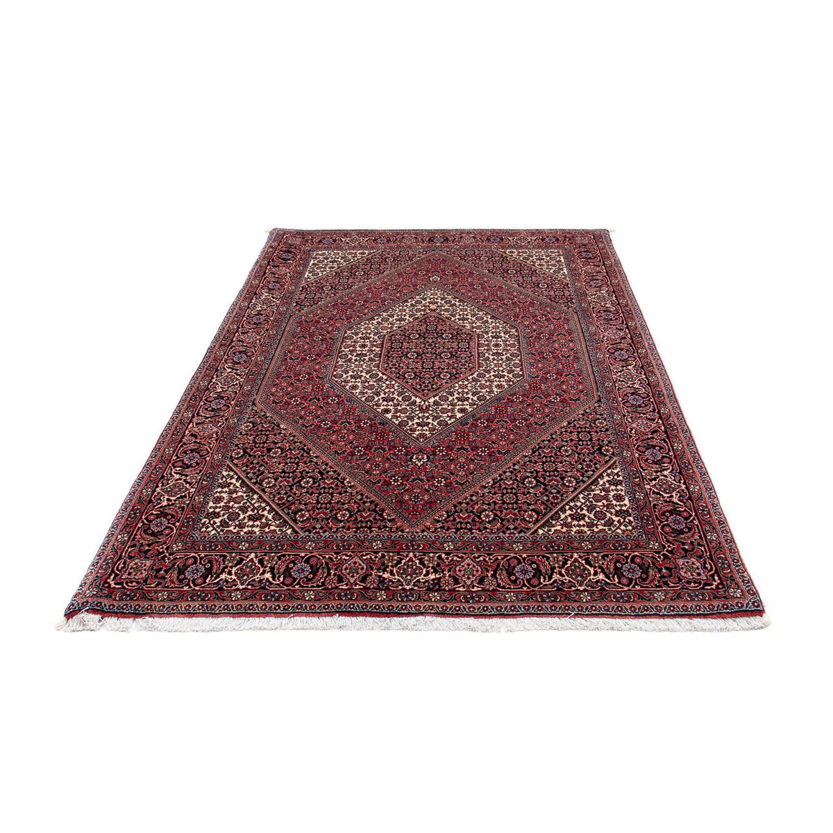 Tapis persan - Bidjar - 205 x 136 cm - rouge foncé