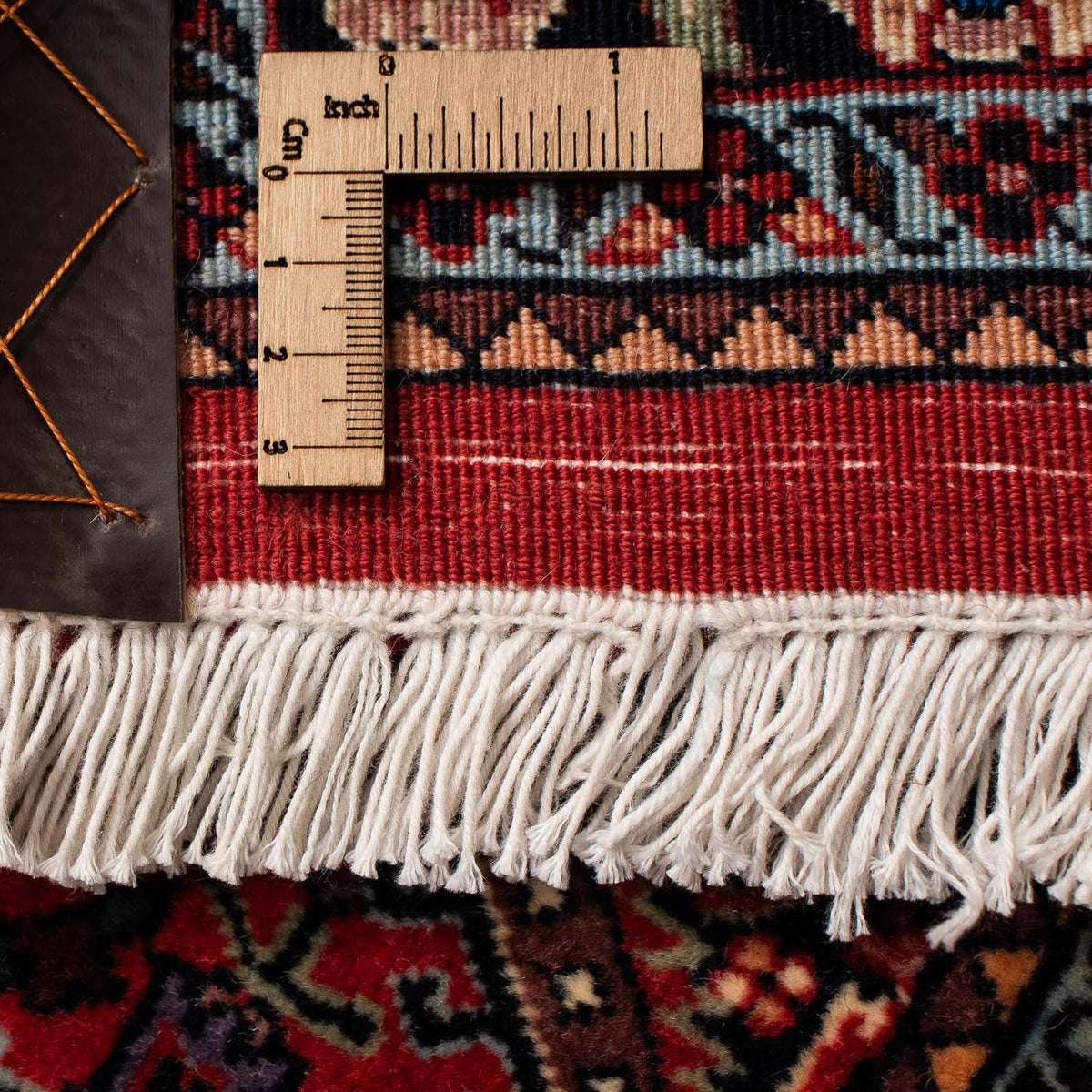 Tapis persan - Bidjar - 247 x 202 cm - rouge foncé