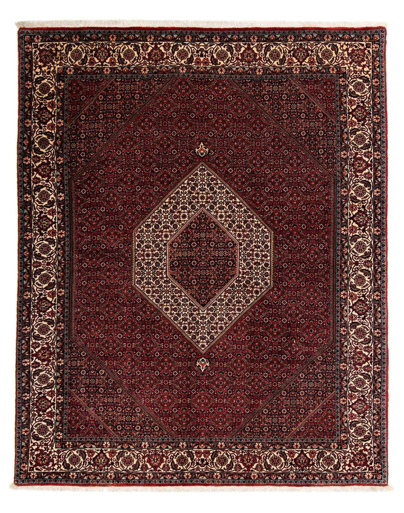 Tapis persan - Bidjar - 257 x 204 cm - rouge foncé