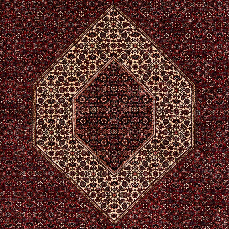 Tapis persan - Bidjar - 257 x 204 cm - rouge foncé