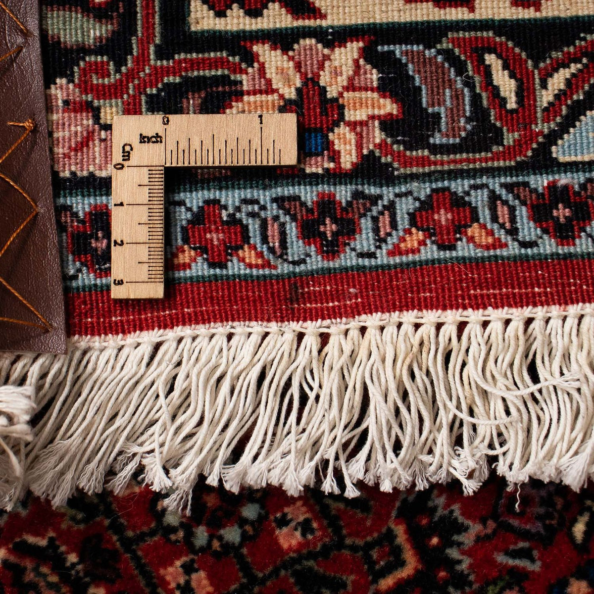 Tapis persan - Bidjar - 257 x 204 cm - rouge foncé