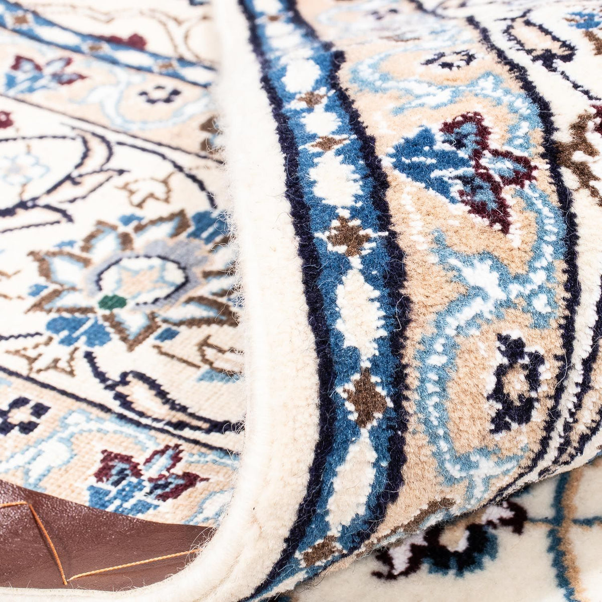 Tapis persan - Nain - Royal carré - 210 x 202 cm - beige